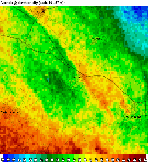 Vernole elevation map