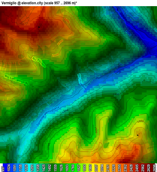 Vermiglio elevation map