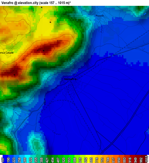 Venafro elevation map