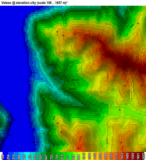 Veleso elevation map