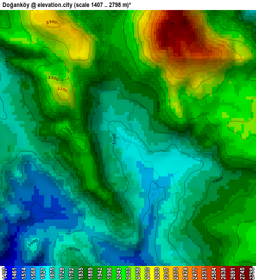 Doğanköy elevation map