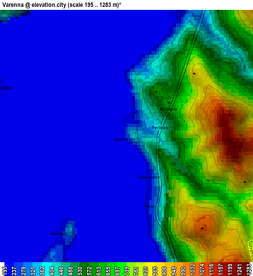 Varenna elevation map