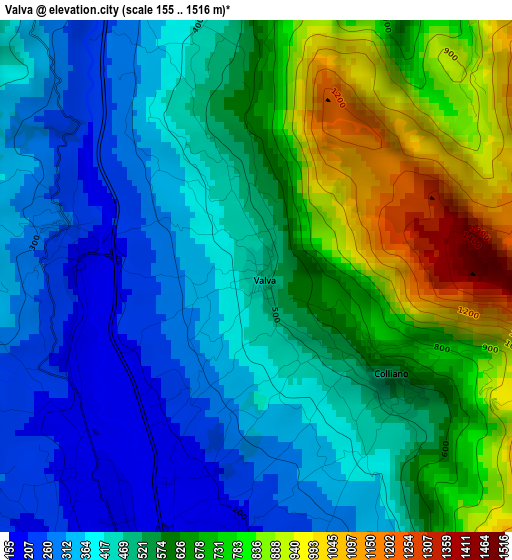 Valva elevation map