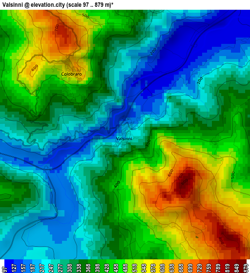 Valsinni elevation map