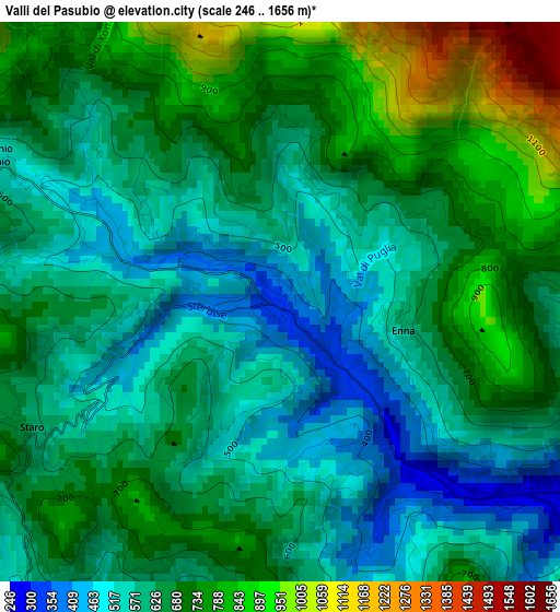 Valli del Pasubio elevation map