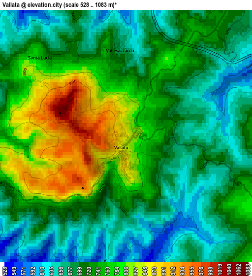 Vallata elevation map