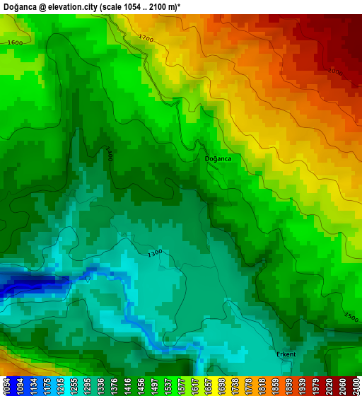 Doğanca elevation map