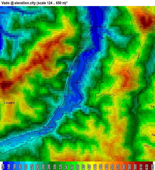 Vado elevation map