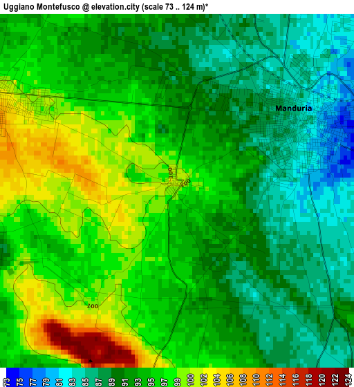 Uggiano Montefusco elevation map