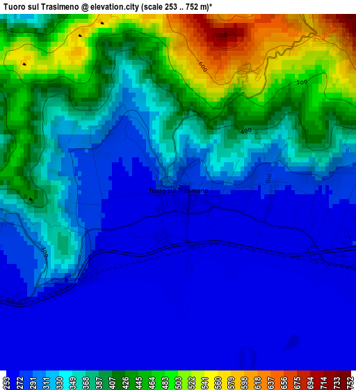 Tuoro sul Trasimeno elevation map