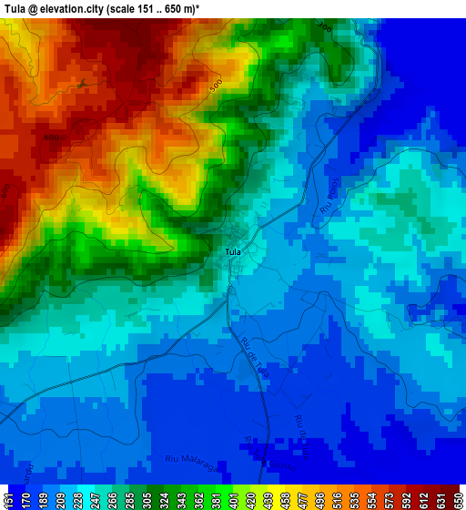 Tula elevation map