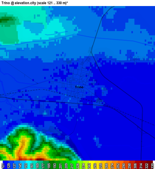 Trino elevation map