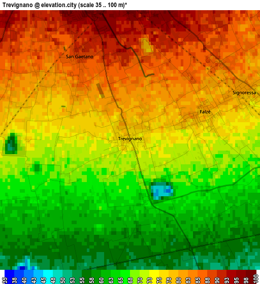 Trevignano elevation map