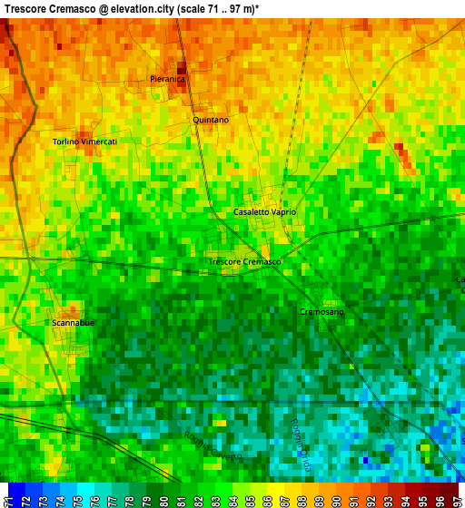 Trescore Cremasco elevation map