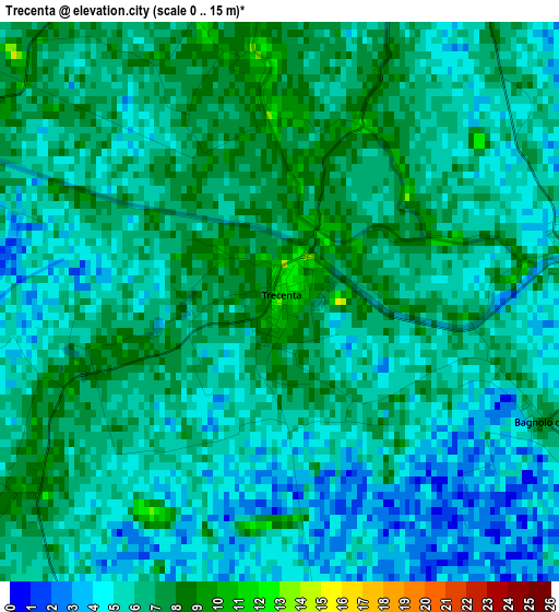 Trecenta elevation map