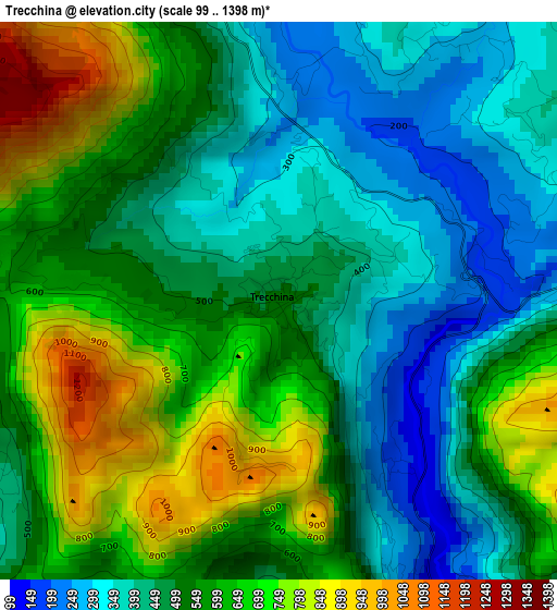 Trecchina elevation map