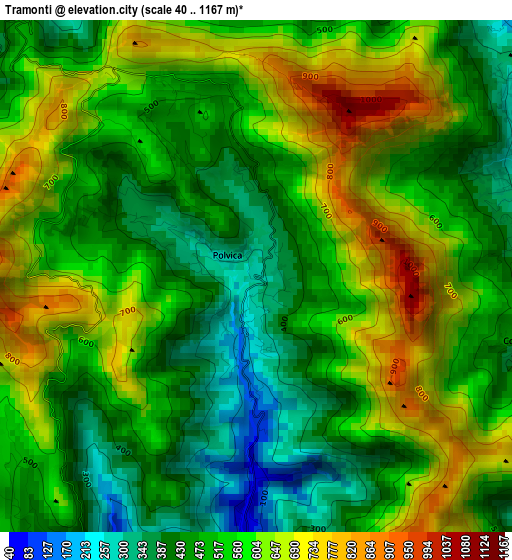 Tramonti elevation map