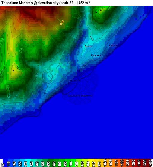 Toscolano Maderno elevation map