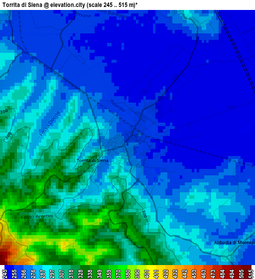 Torrita di Siena elevation map