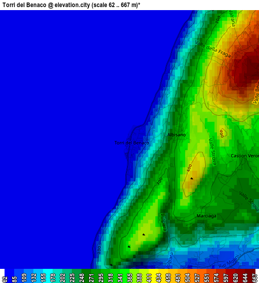 Torri del Benaco elevation map