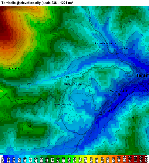 Torricella elevation map