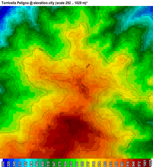 Torricella Peligna elevation map