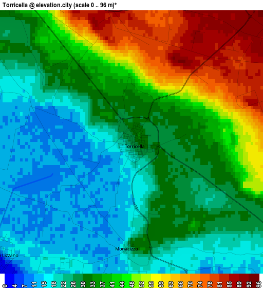 Torricella elevation map