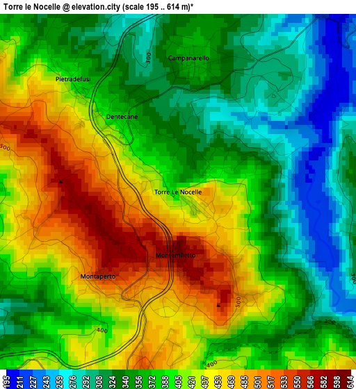 Torre le Nocelle elevation map