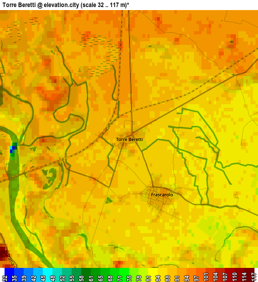 Torre Beretti elevation map