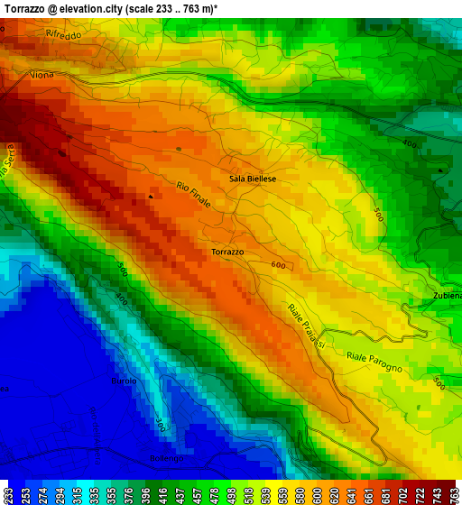 Torrazzo elevation map