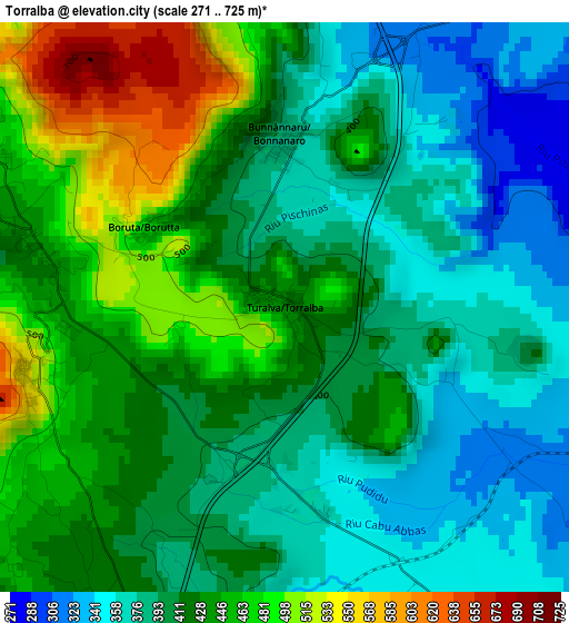 Torralba elevation map