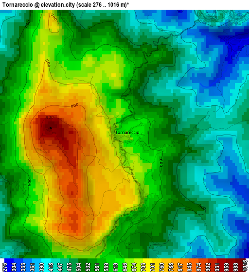 Tornareccio elevation map