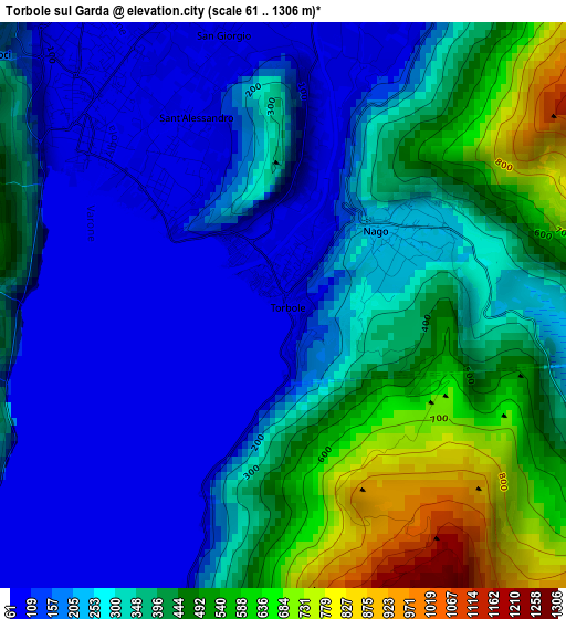 Torbole sul Garda elevation map