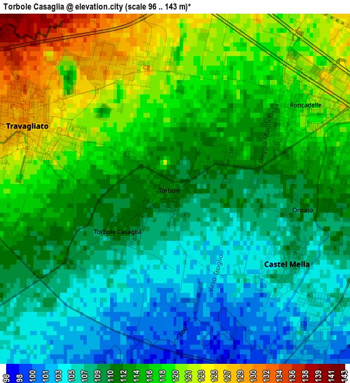 Torbole Casaglia elevation map