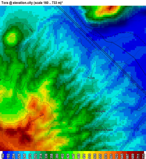 Tora elevation map