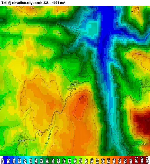 Teti elevation map