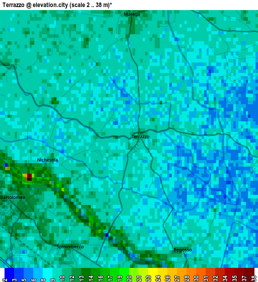 Terrazzo elevation map