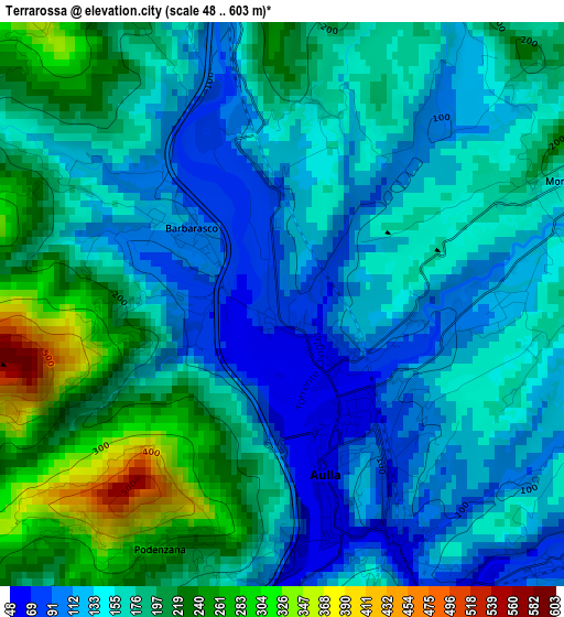 Terrarossa elevation map