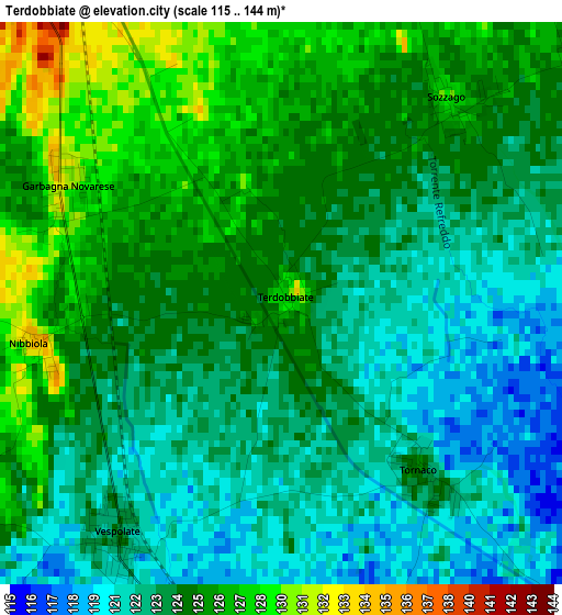 Terdobbiate elevation map