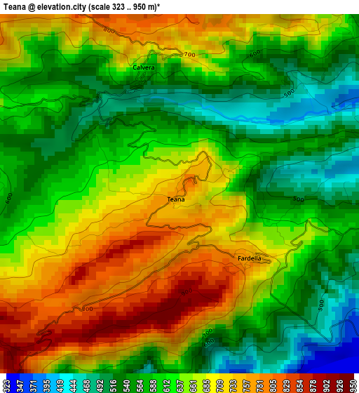 Teana elevation map