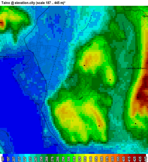 Taino elevation map