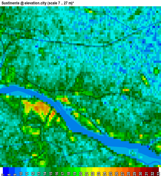 Sustinente elevation map