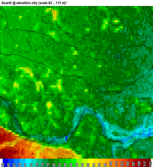 Suardi elevation map