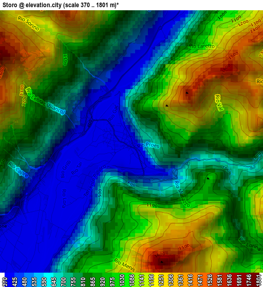 Storo elevation map