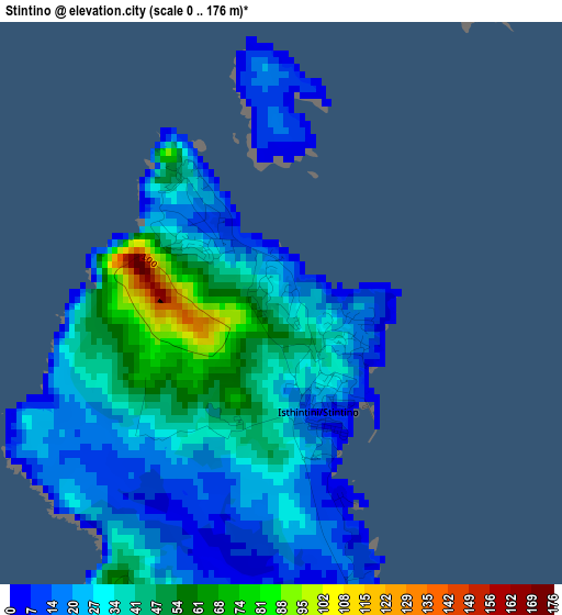 Stintino elevation map