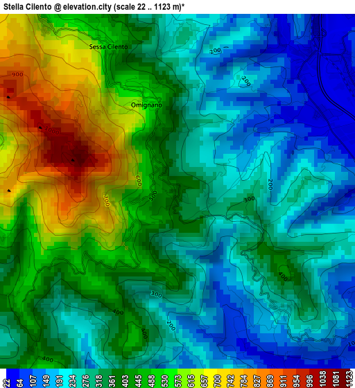 Stella Cilento elevation map