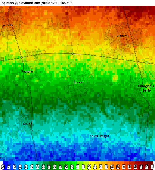 Spirano elevation map