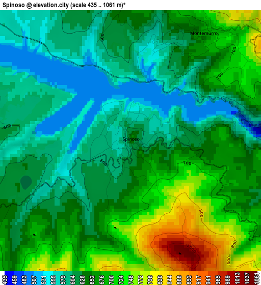 Spinoso elevation map