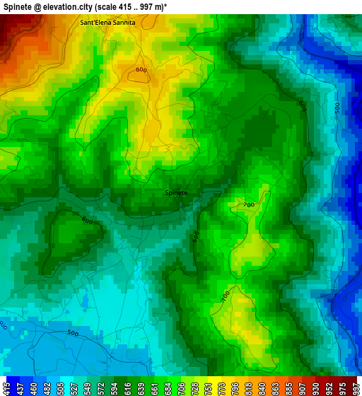 Spinete elevation map