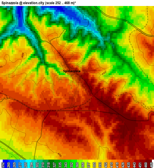 Spinazzola elevation map